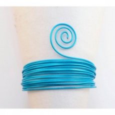 Alu wire 2 mm turquoise embossed Alu wire 2 mm turquoise embossed