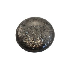 Cabochon 15 mm donkergrijs (CR274)