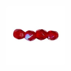 Glaskraal facet rood 3 mm Preciosa (CR380) Glaskraal facet rood 3 mm Preciosa (CR380)