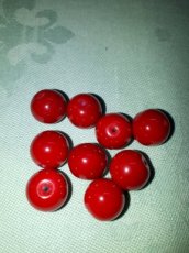 Glaskraal rood 12 mm