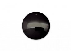 Hanger bolle schijf zwart (XA146) Hanger bolle schijf zwart (XA146)