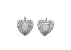 Hanger hart zilver-wit (XA579) Hanger hart zilver-wit (XA579)