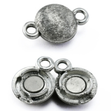 Magnetische sluiting 10 mm zilver (CR369) Magnetische sluiting 10 mm zilver (CR369)