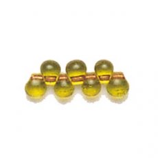 Miyuki druppel 3.4 mm olijfgroen met goud n°45