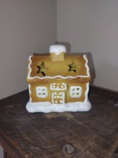 Peperkoekenhuisje voor een theelichtje