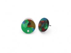 Resin oorsteker mix kleur per paar XA829 Resin oorsteker groen per paar XA826