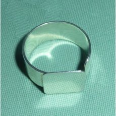 Ring met plakvlak  13 x 13 mm Ring met plakvlak  13 x 13 mm