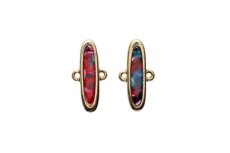 Tussenstuk mix bordeaux goud 20 mm (XA510) Tussenstuk mix bordeaux goud 20 mm (XA510)