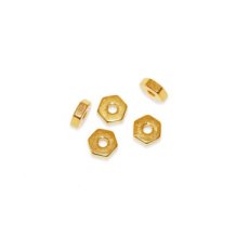 Tussenstuk zeshoekige rondel goud(XACR263) Tussenstuk zeshoekige rondel goud(XACR263)